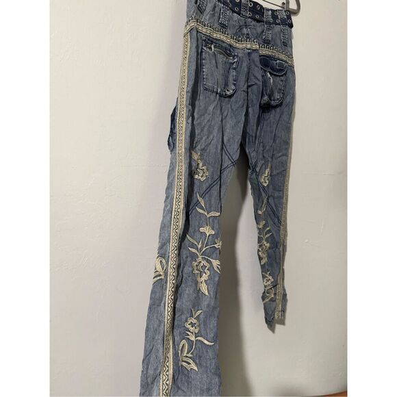 Jonny Was Embroidered cargo pants 2 Belted - Picture 10 of 13